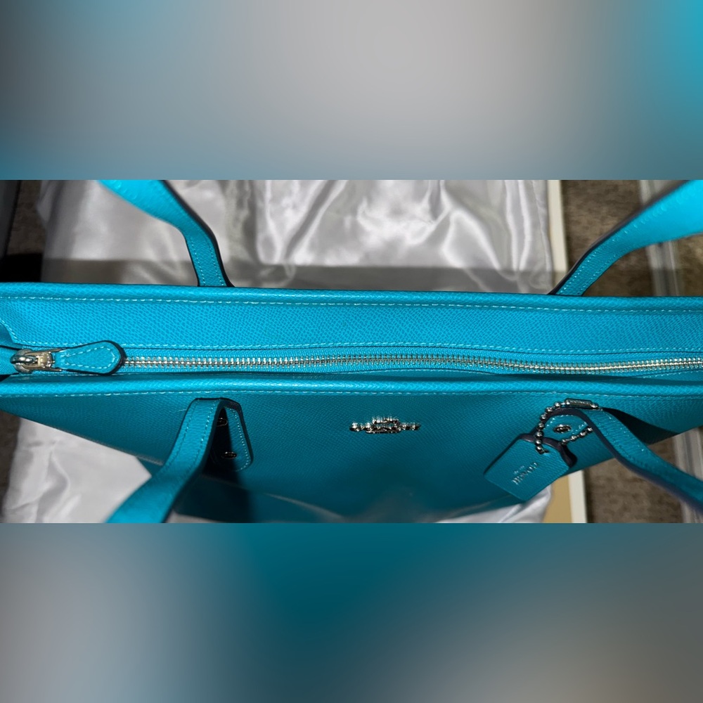 Coach Turquoise Tote Bag - Picture 8 of 12